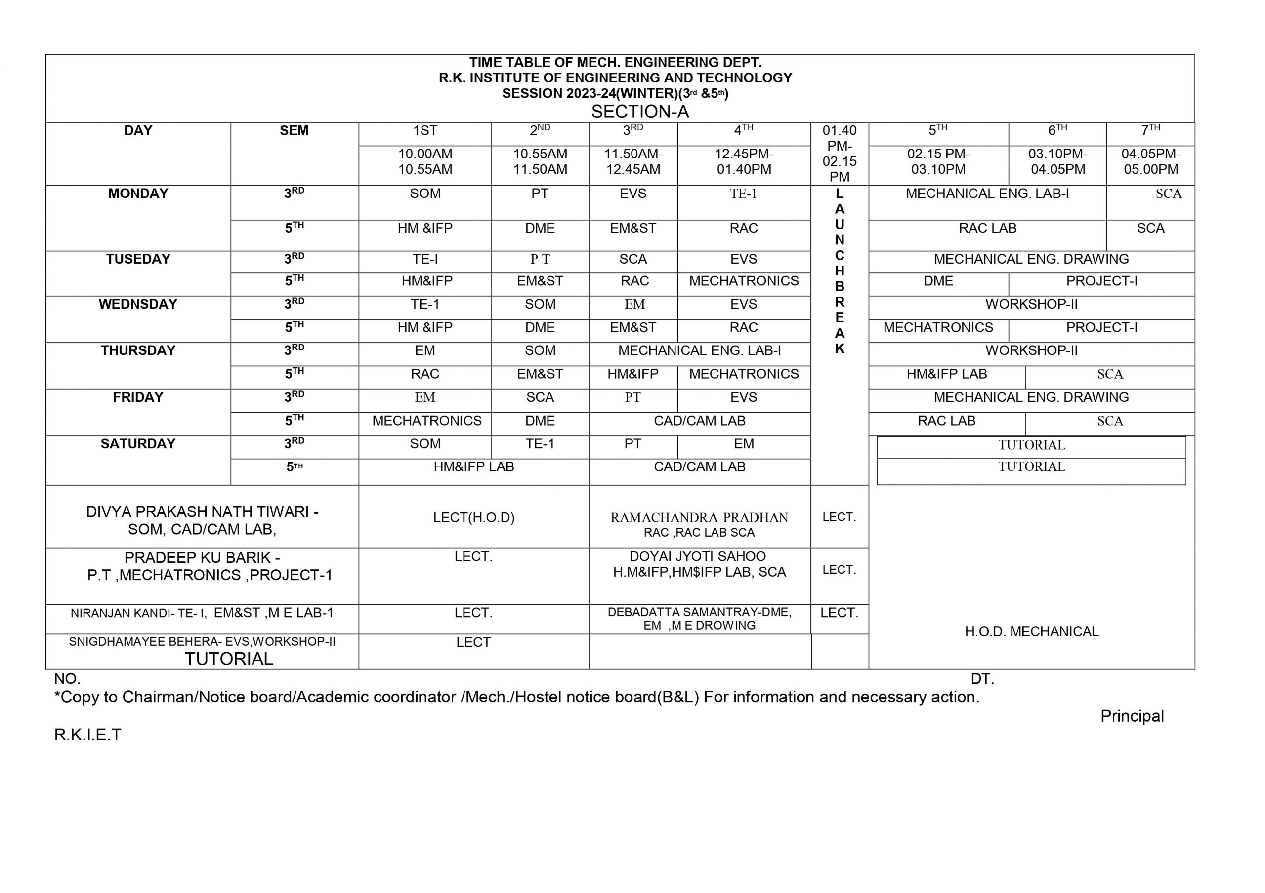 Elect. Time Table 2022-23,4th & 6th -002